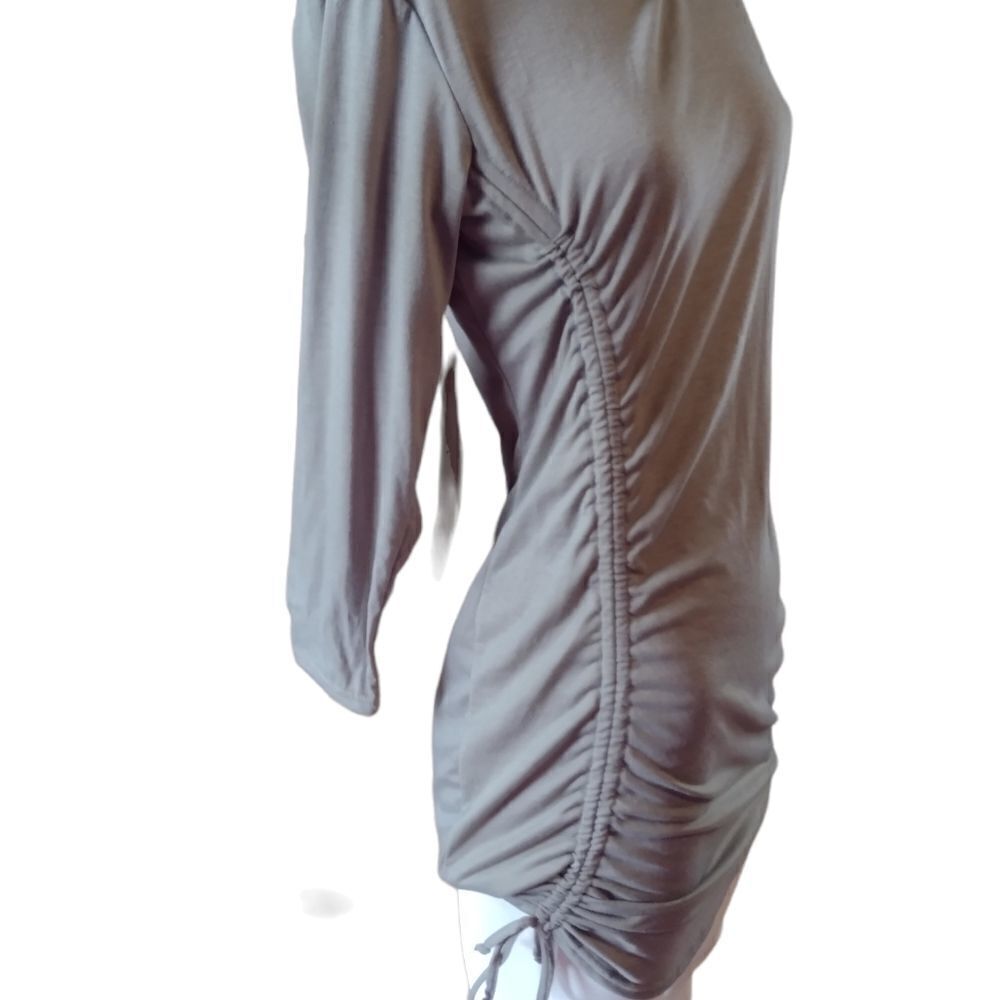 bobbie Brooks Women's Top Long Sleeve Ruffle Gray Size Small NWT (Rox147)